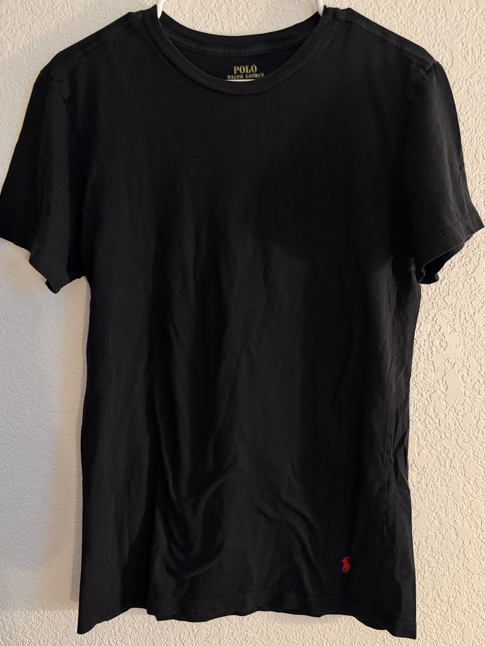 Polo Ralph Lauren Black Slim Fit T Shirt Medium 100% Cotton